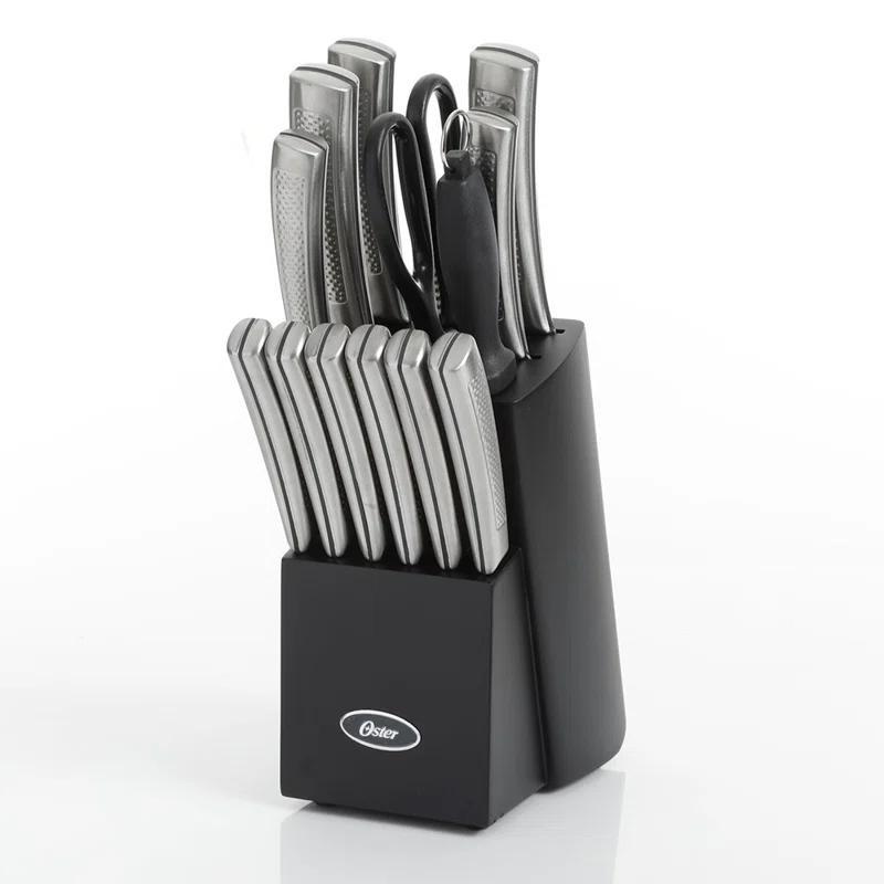 Oster Oster Wellisford Stainless Steel Kitchen Knife Cutlery Set With Block, 14 Piece