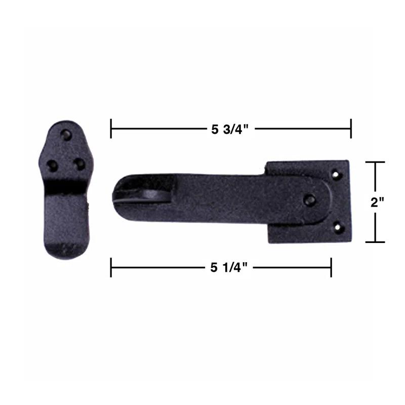 Black Wrought Iron Cabinet Barn Door Gate Latch with Screws