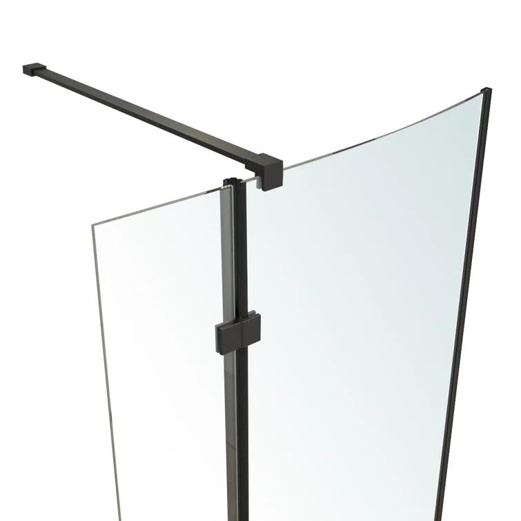 A&E Bath and Shower 60'' W 77.5'' H Framed Shower Enclosure Halim-60-BLK