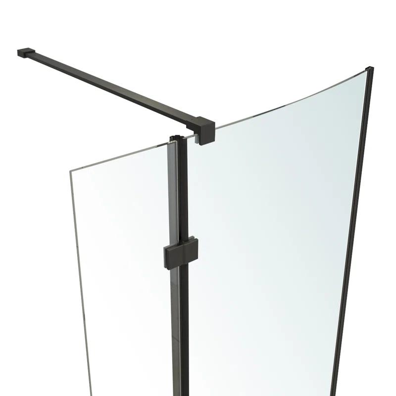 A&E Bath and Shower 60'' W 77.5'' H Framed Shower Enclosure Halim-60-BLK