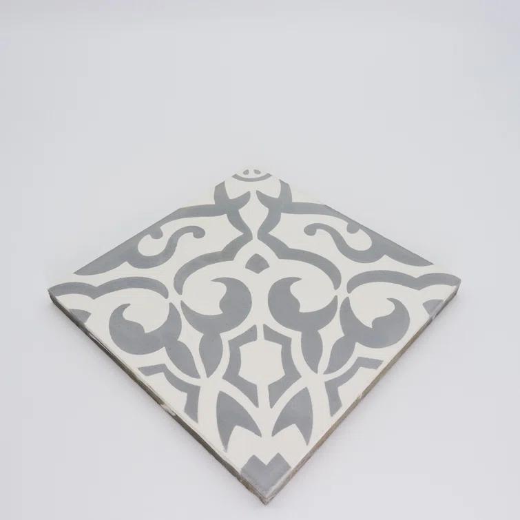 Moroccan Mosaic Atlas Handmade 8" x 8" Cement Field Tile | Perigold