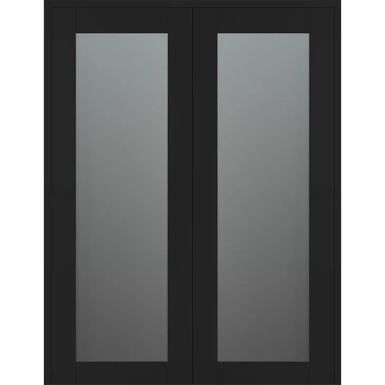 Belldinni Avon 207 Solid Manufactured Wood and Glass Paneled Double French Door