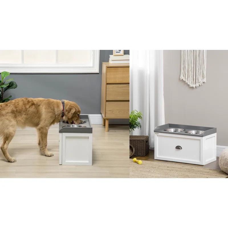Pawhut 8.48 Cups Elevated Feeder