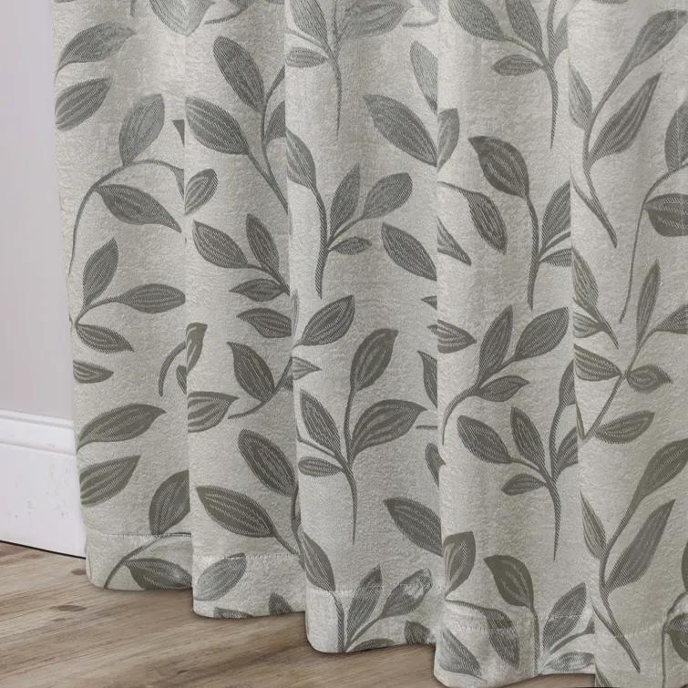 Superior Modern Bohemian Leaves Polyester Machine Washable Room Darkening Blackout Curtains by Superior (Set of 2)