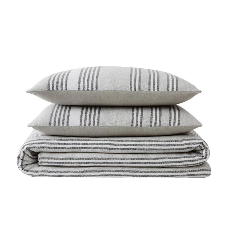 Truly Soft Kiel Stripe Flannel Flannel Striped Duvet Cover Set