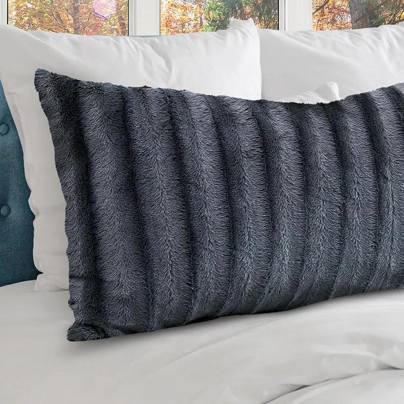 Cheer Collection Faux Fur Throw Pillow