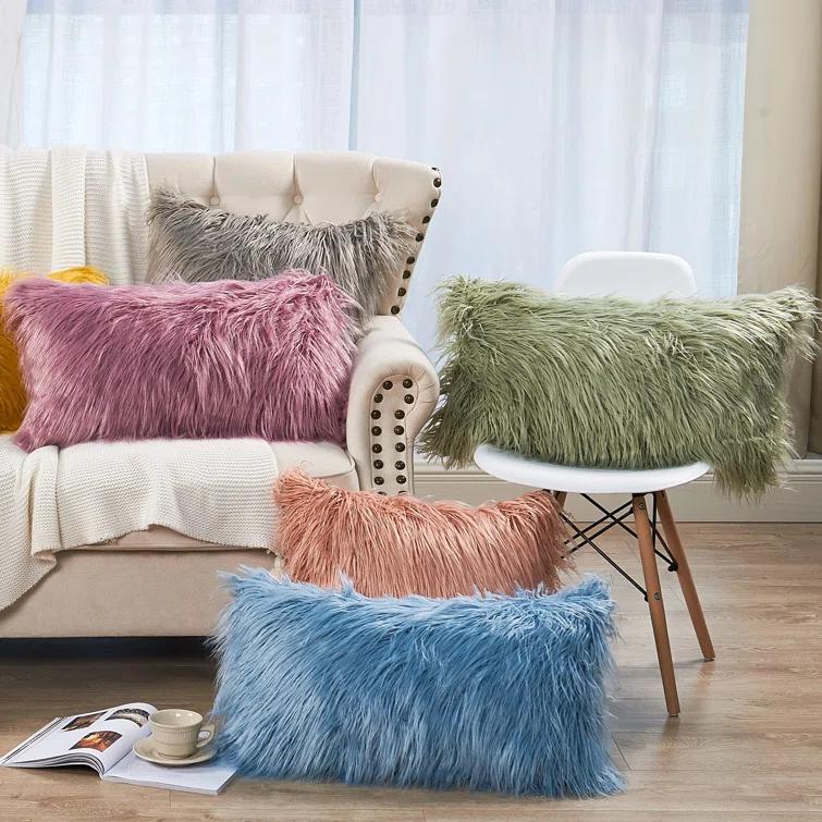 Home Soft Things Mongolian Rectangular Pillow Cover (Set of 2)