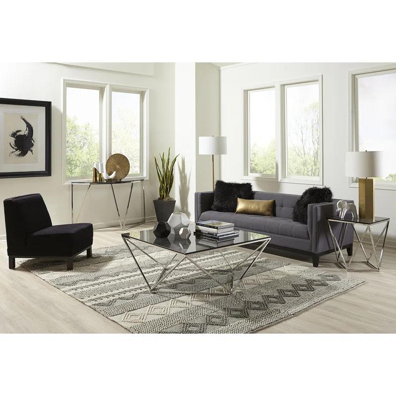 Abler 55'' Glass Top Console Table