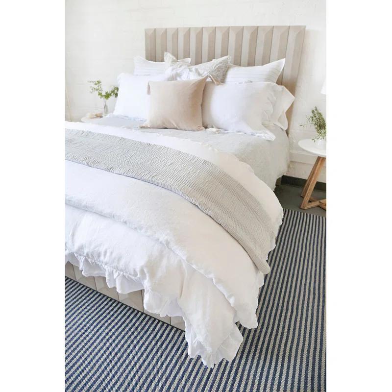 Nantucket Cotton Matelassé Coverlet by Pom Pom at Home - Grey / King