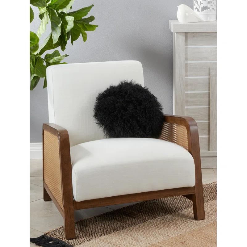 Saro Mongolian Lamb Pillows Throw Pillow
