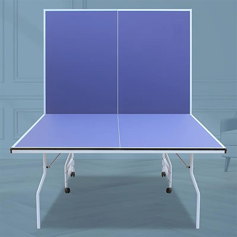 Ceballos 9Ft Mid-Size Table Tennis Table Foldable & Portable Ping Pong Table Set For Indoor Games With Net