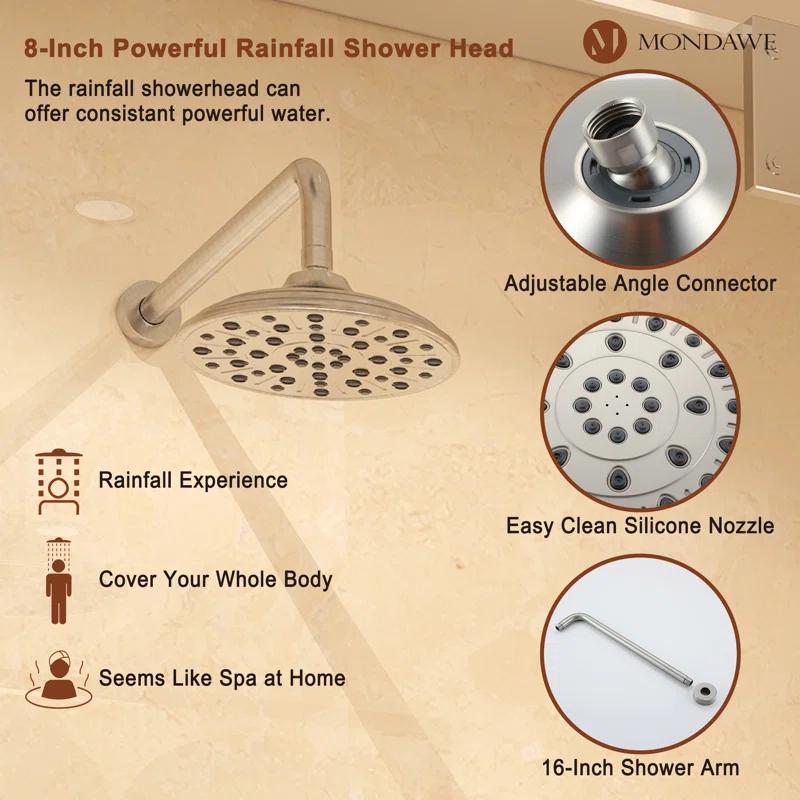Calliope Wall Mounted 2-Function Retro Pressure-Balanced Shower System with 3 Setting Handheld