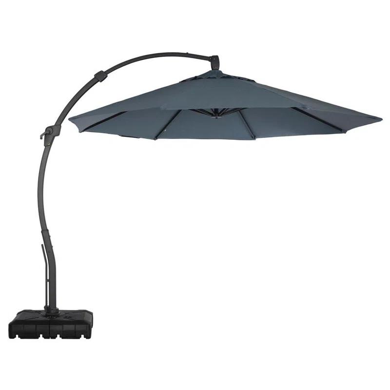 Panama Jack Outdoor 11.5 Ft Cantilever Sunbrella Denim 360 Umbrella w/Movable Base