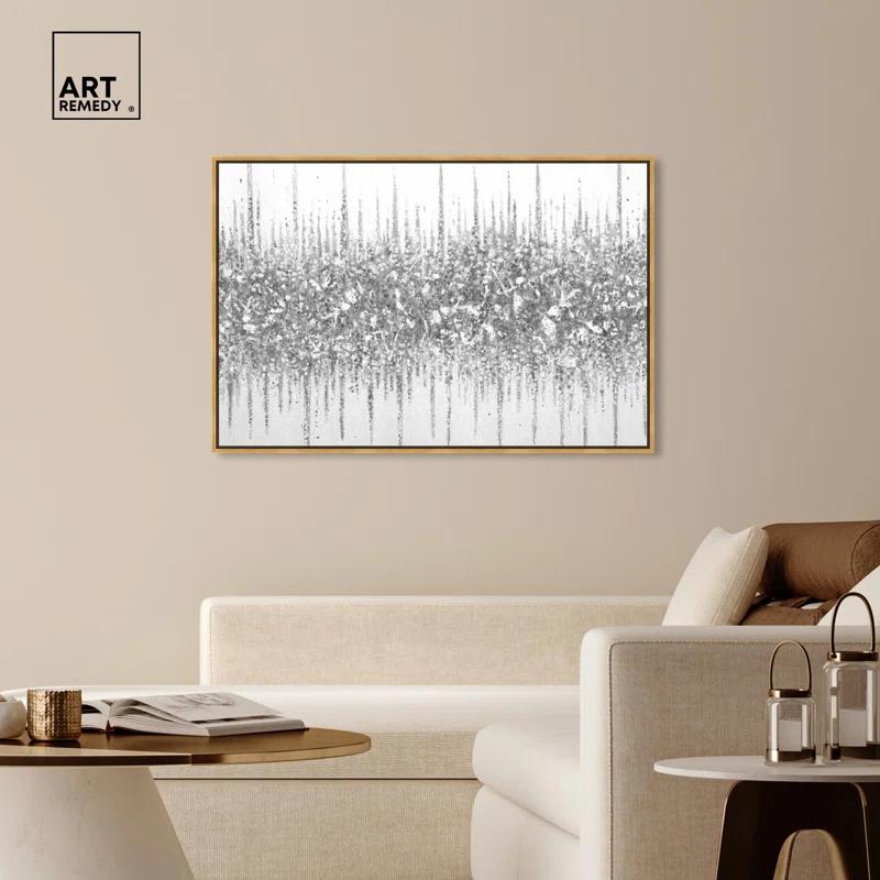 Art Remedy Grey Lines Inspo Canvas Modern Black White Abstract Art by Art Remedy