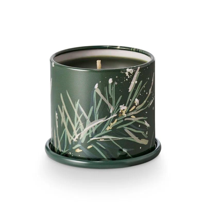 ILLUME Noble Holiday Balsam & Cedar Large Crackle Glass Candle