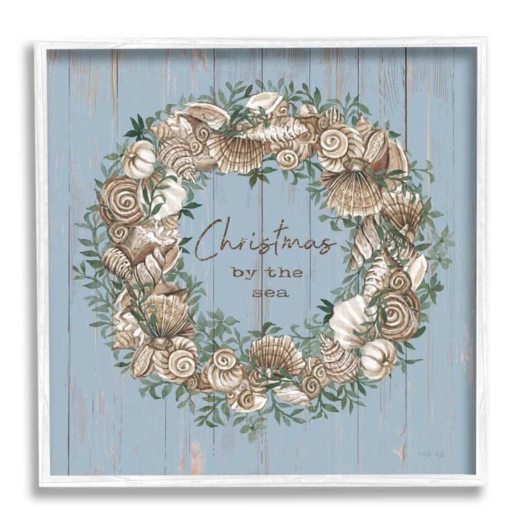 Stupell Industries " Christmas By The Sea Shell Wreath " by Cindy Jacobs