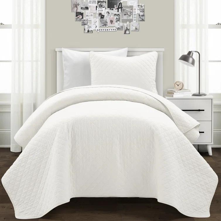 Lush Decor Ava Diamond Standard Cotton Modern & Contemporary Quilt Set