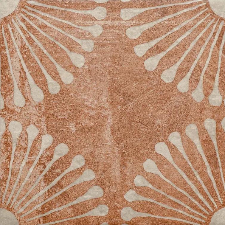The Tile Life Amanecer 8" x 8" Satin Porcelain Patterned Floor & Wall Tile