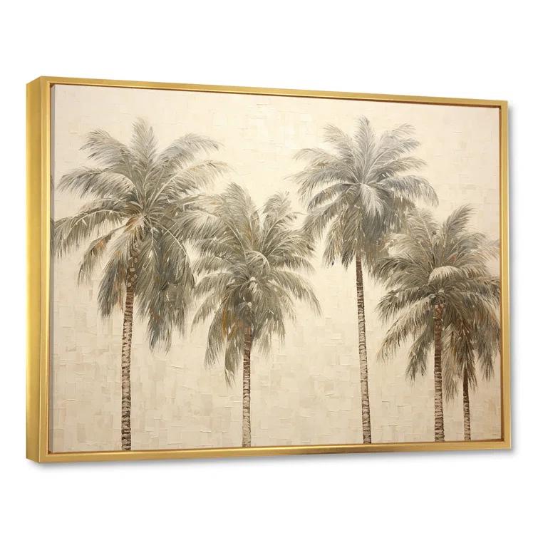 Design Art " Vintage Tropical Tranquility Palm Trees I "