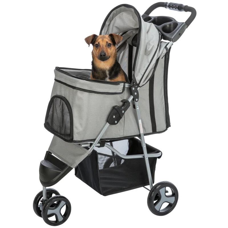 TRIXIE TRIXIE Dog Stroller for Small Dogs and Cats, Lightweight and Compact Pet Stroller
