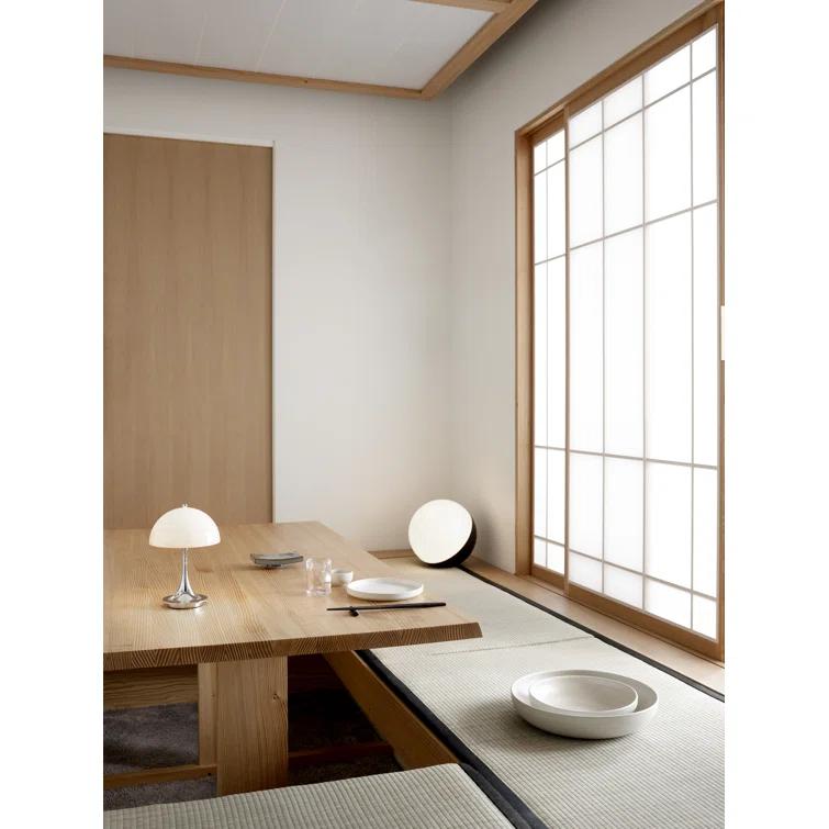 Portable White Opal Acrylic LED Table Lamp