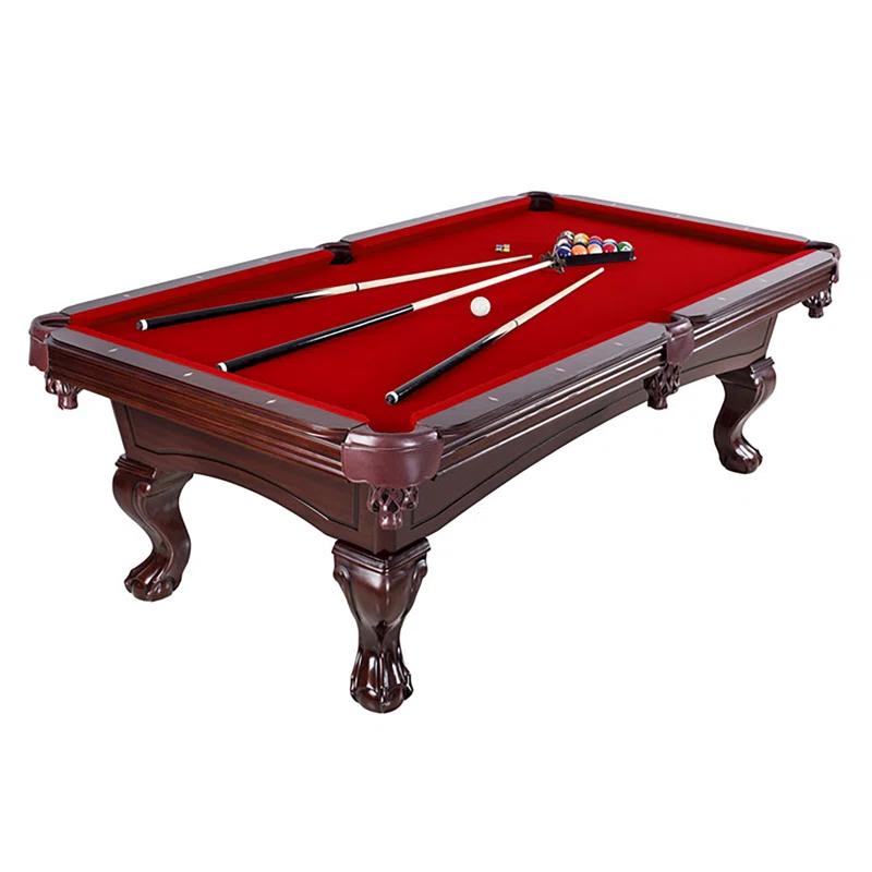 Hathaway Games Hathaway Augusta 8 Ft Furniture Pool Table – Includes Cue Sticks, Billiard Balls – Classic Design Perfect for Family, Home, Dining, or Living Room