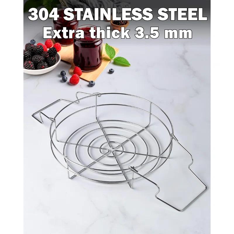 Cook N Home Cook N Home 12-inch Canning Rack, 2 Pack, Stainless Steel Steamer Canning Jar Rack, Kit For Regular Wide Mouth Mason Jars Ball Jars Holds 8 Pint Or 7 Quart Jars