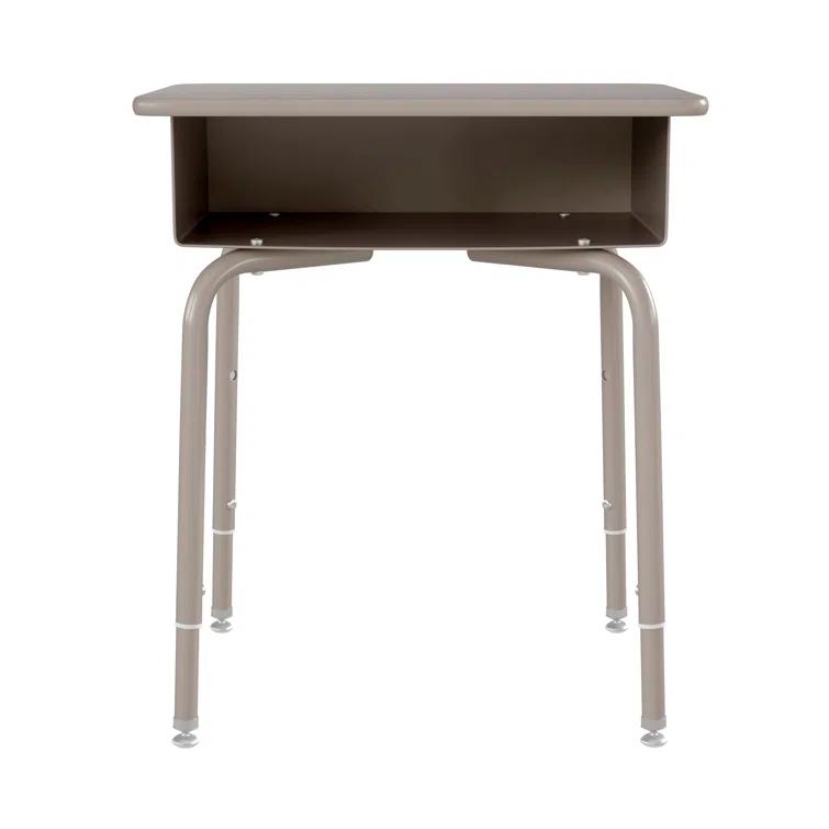 Flash Furniture Goddard Height-Adjustable Open Front Student Desk with Metal Book Box
