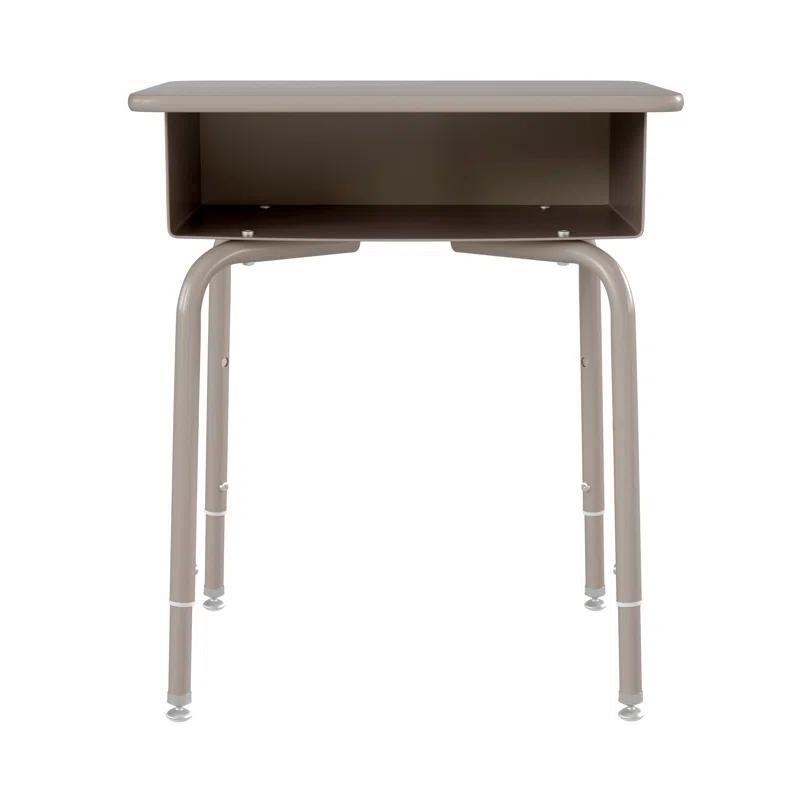 Flash Furniture Goddard Height-Adjustable Open Front Student Desk with Metal Book Box