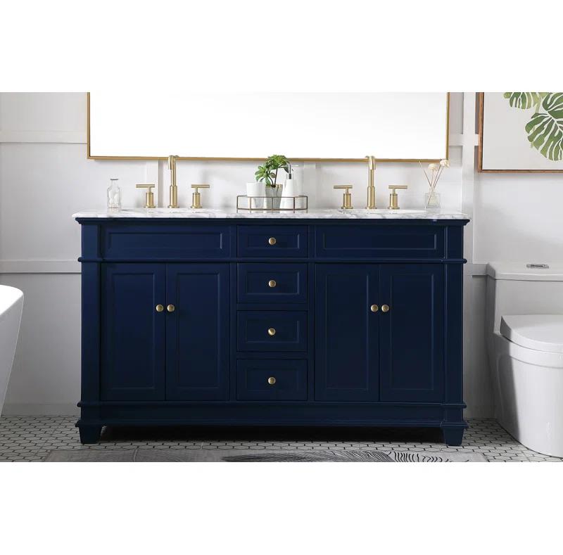 Etta Avenue™ Lydie 60'' Double Bathroom Vanity with Marble Top