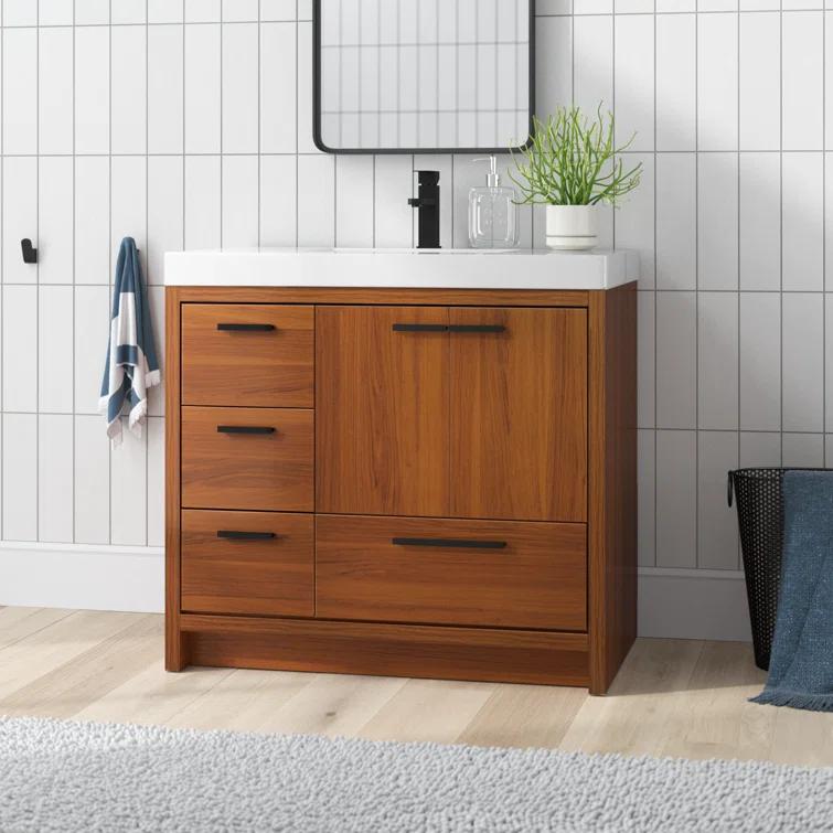 Mercury Row® Southmead 36'' Single Bathroom Vanity with Resin Top
