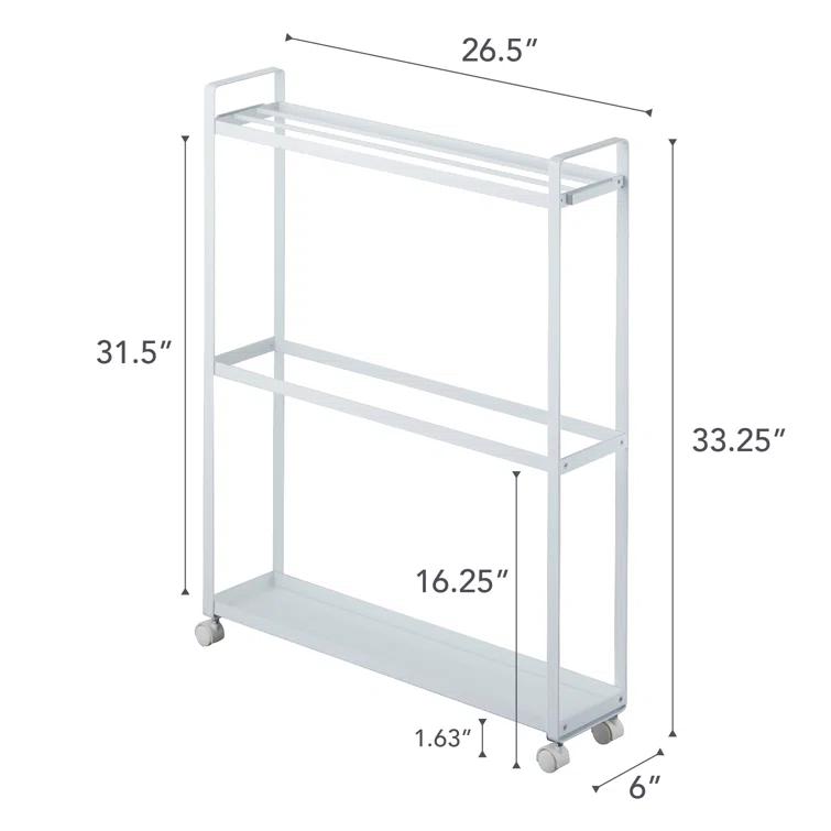Yamazaki Home Tower Yamazaki Home Towel Rack And Bath Cart, Rolling Bathroom Storage Organizer 4292