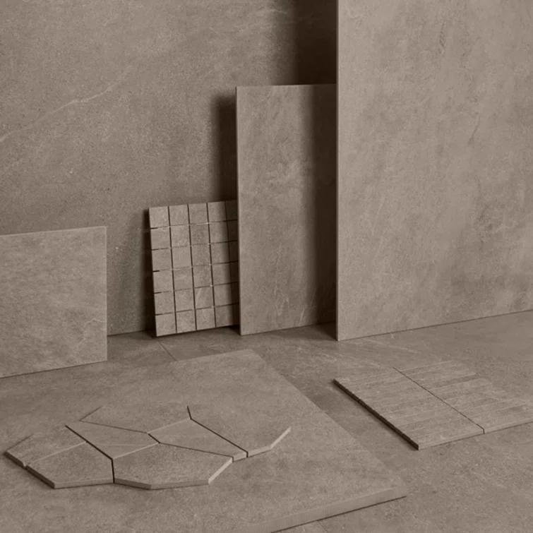Bond Tile Monolith 11.81 In. X 11.81 In. Stacked Matte Porcelain Mosaic Floor And Wall Tile (5.76 Sq. Ft. / Case)