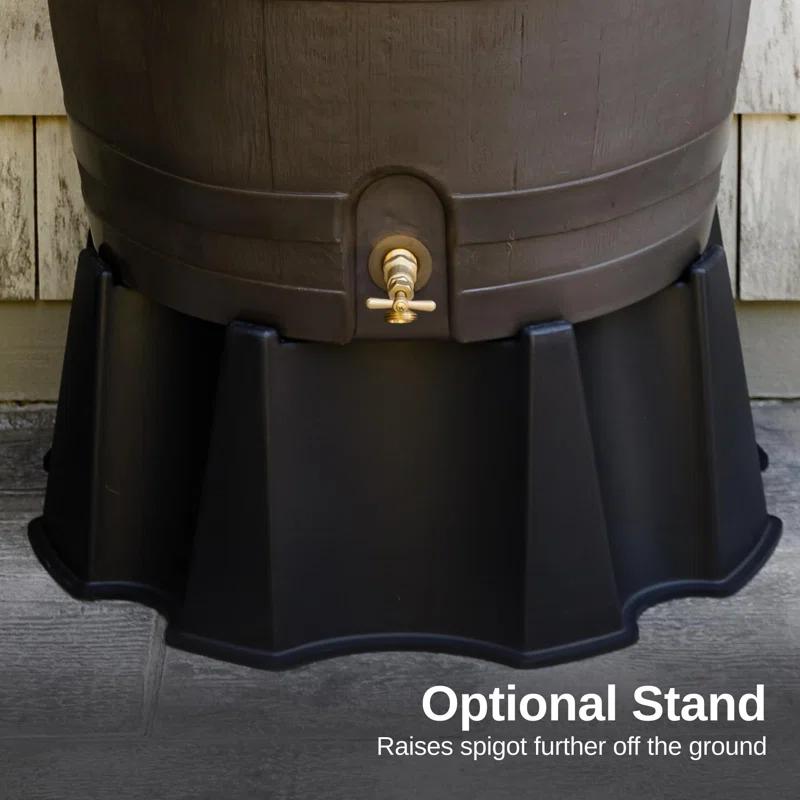 RTS Companies RTS Home Accents 50 Gallon Flat Back Rain Barrel