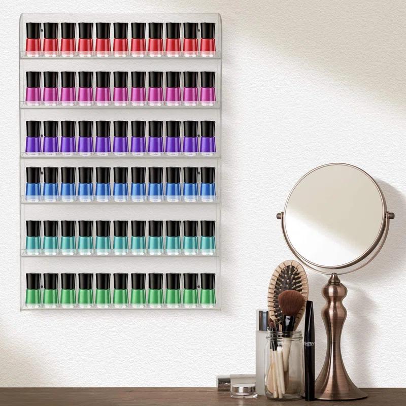 Sorbus Sorbus 6-Tier Acrylic Nail Polish Wall Rack Display