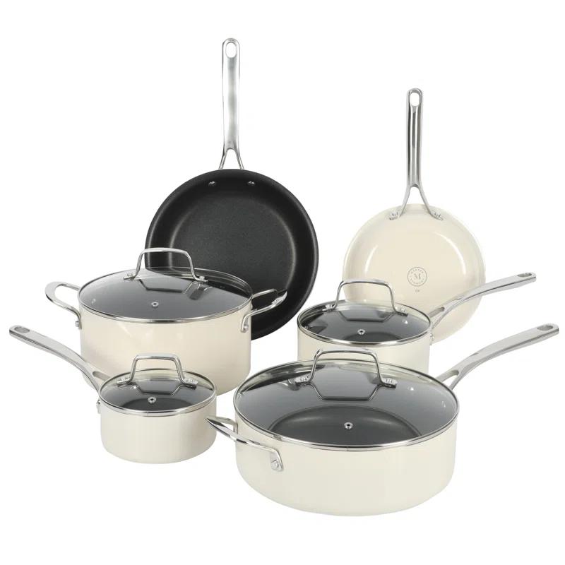 Martha Stewart Martha Stewart 10 Piece Hard-Anodized Aluminum Non Stick Cookware Set