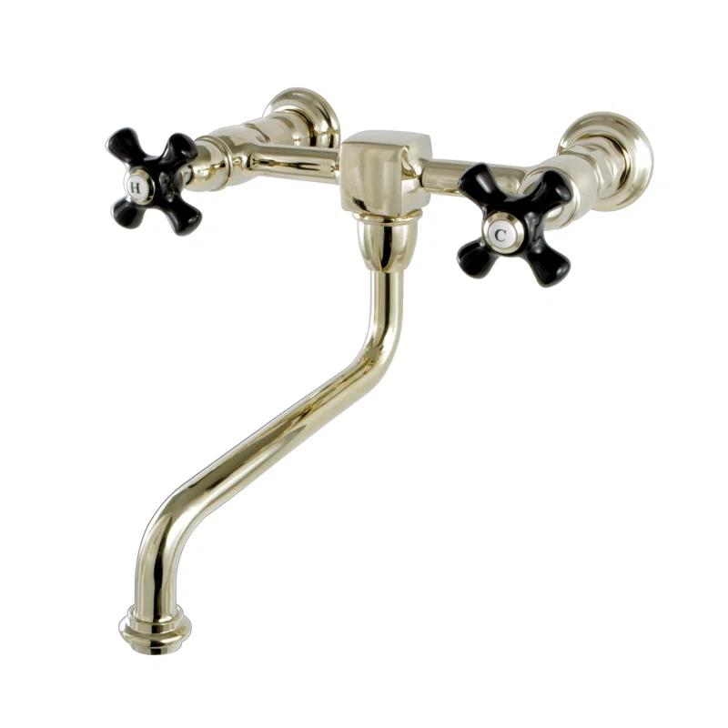 Kingston Brass Duchess Two-Handle 2-Hole Wall Mount Bathroom Faucet