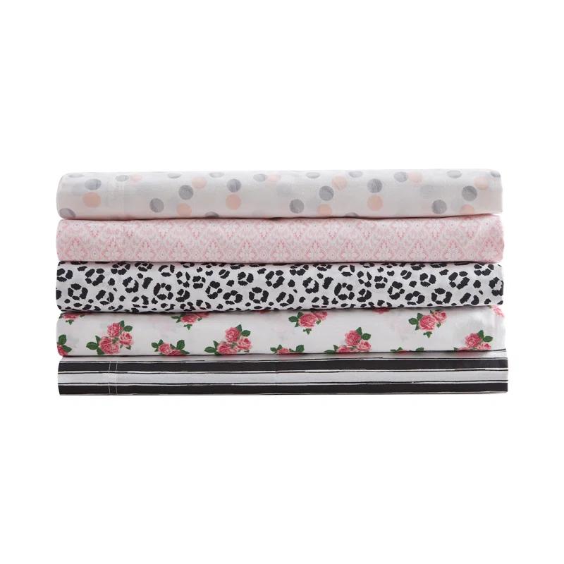 Betsey Johnson Printed Cotton Percale Cotton Sheet Sets