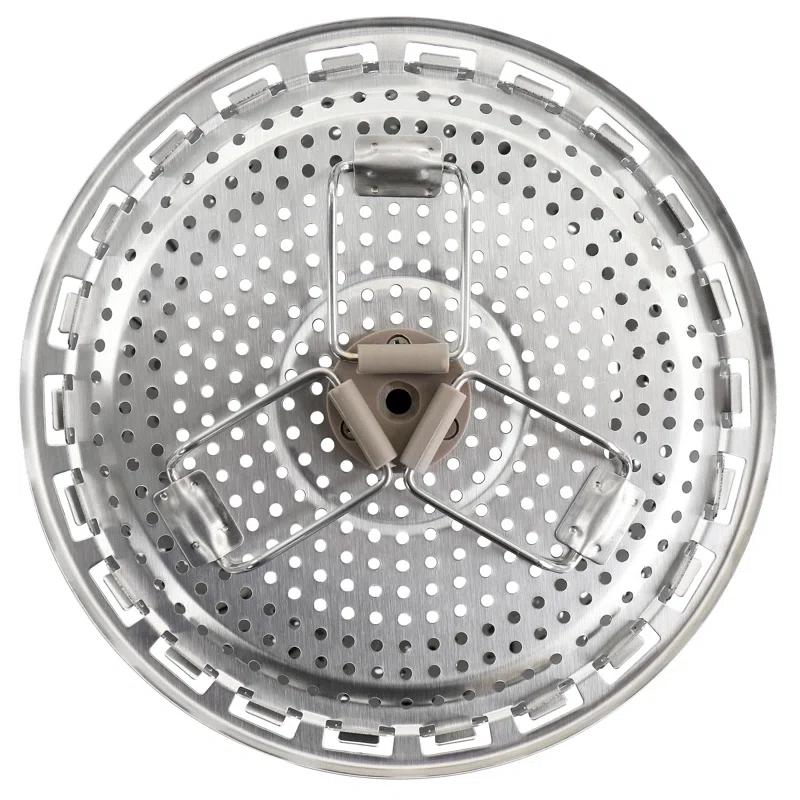 Martha Stewart Martha Stewart Stainless Steel Folding Steamer Insert With Handle In Taupe