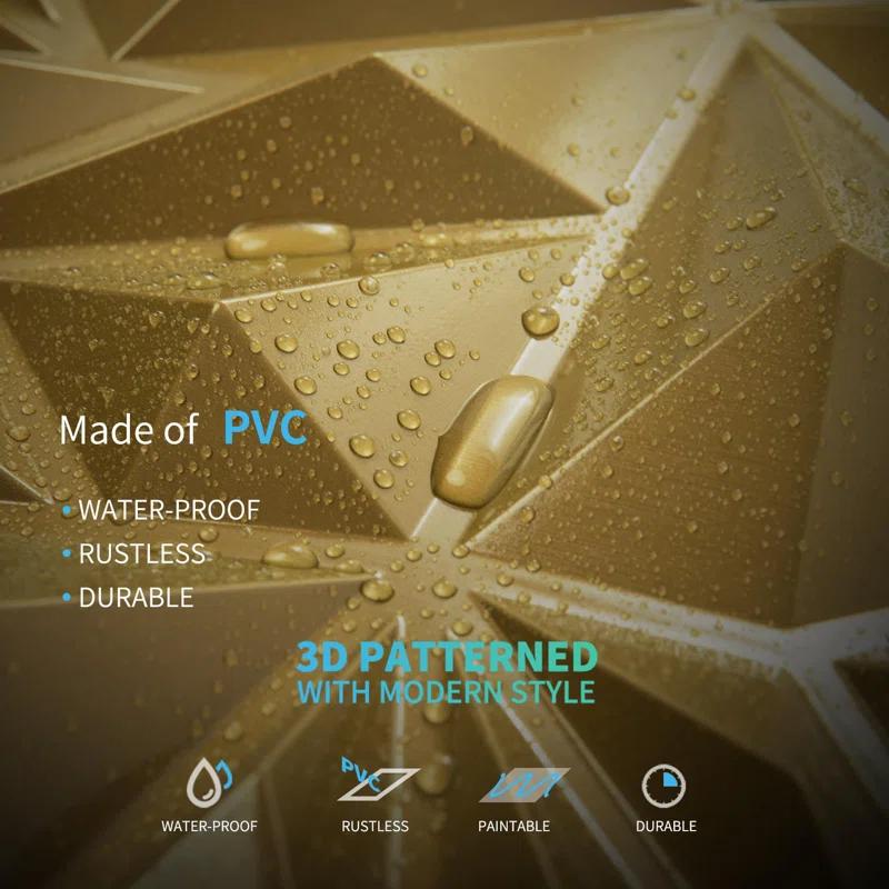 HD FLOORING, INC. Art3d 33-Pack 3D Wall Panels For Interior Wall Decor, Diamond Textured Feature Wall Paneling For Gaming Living Room TV Wall Background Accent Wall