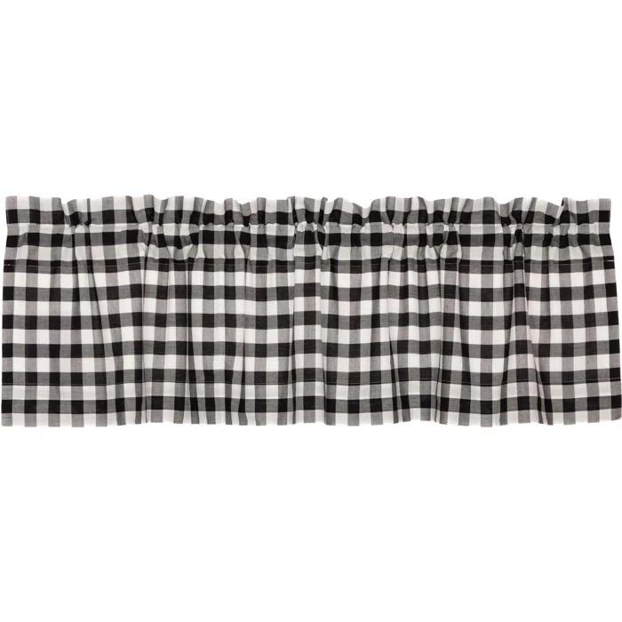 VHC Brands Annie Buffalo Check Plaid Cotton Tailored Window Valance