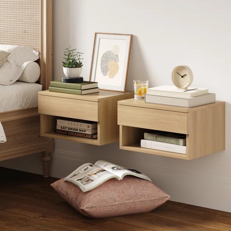 Nathan James Beacon Rustic Nightstand (Set of 2)