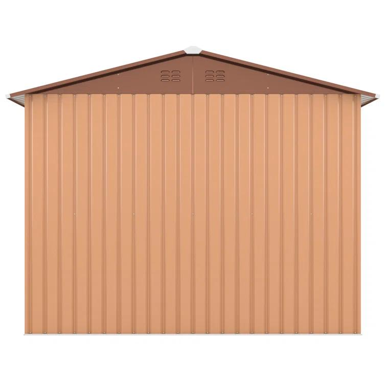 Jaxpety Outdoor 8 ft. W x 8 ft. D Metal Storage Shed