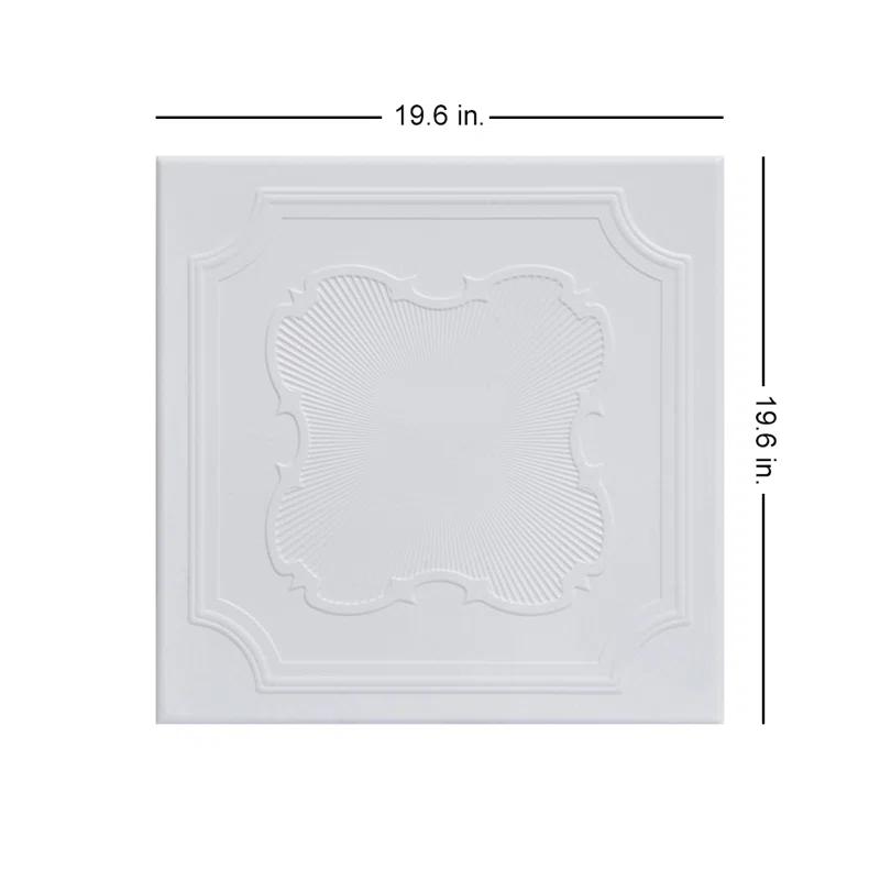 Coronado 1.6 ft. x 1.6 ft. Polystyrene Glue-up Ceiling Tile (Set of 96)