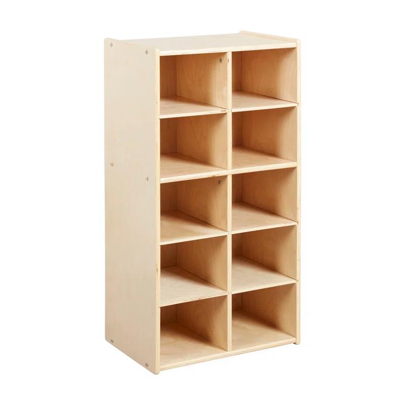 ECR4Kids ECR4Kids Streamline 10 Cubby Tray Cabinet 5x2, Classroom Furniture