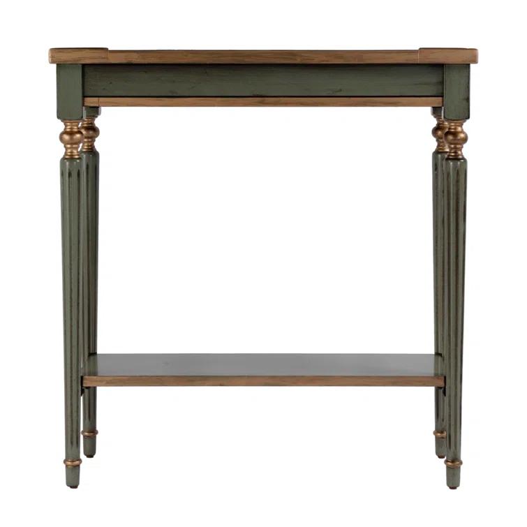 Aubrey Royal Pastel Green Wood Console Table with Storage