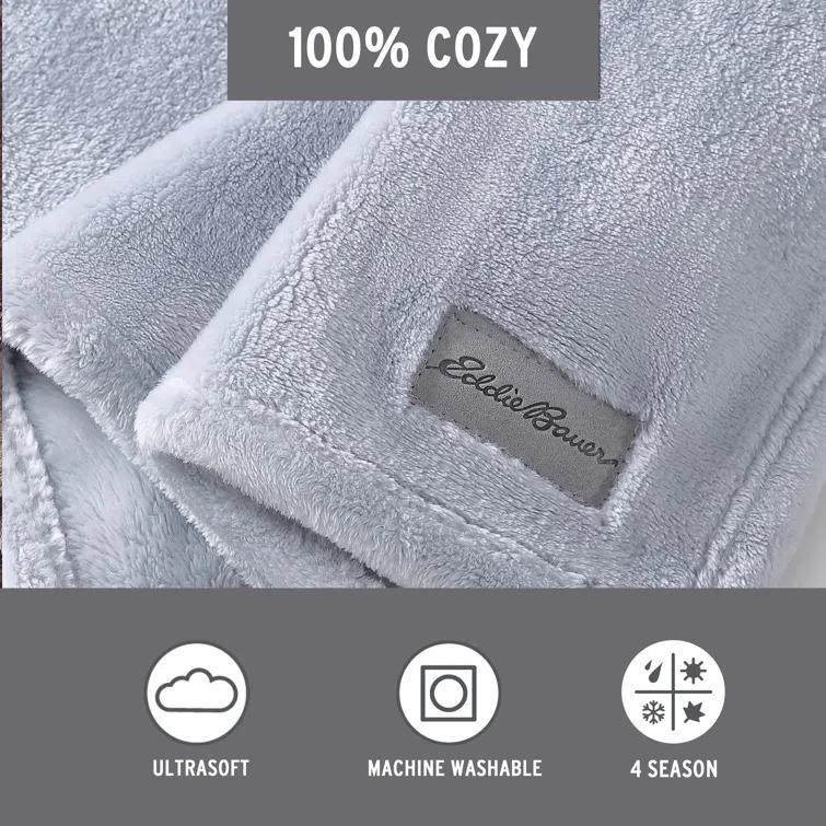 Eddie Bauer Eddie Bauer Ultra Lux Plush Solid Throw Blankets