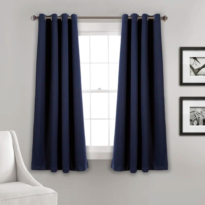 Lush Decor Insulated Polyester Blackout Curtain Pair (Set of 2)
