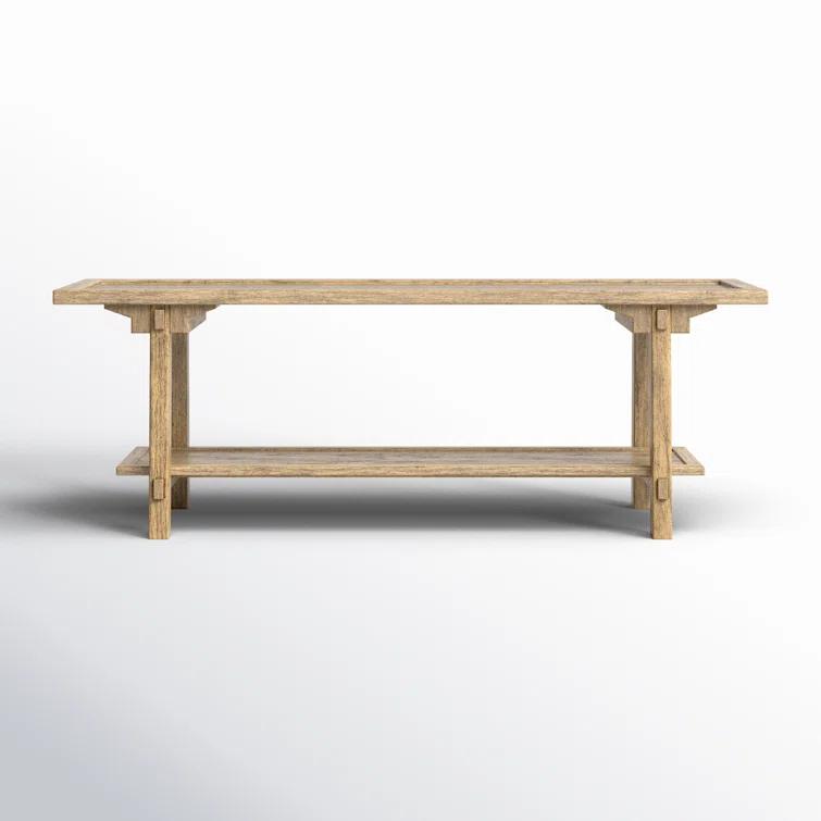 Frony Console Table-Distressed Light Oak
