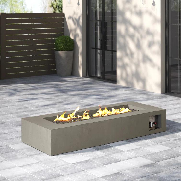 Magnus Fire Table - Flint / Long Rectangle